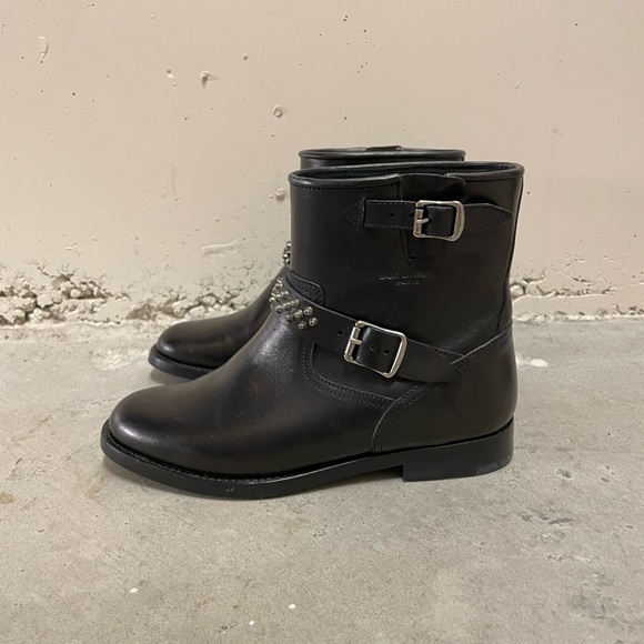 saint laurent studded strap boots - Picture 2 of 7